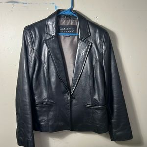 Leather blazer